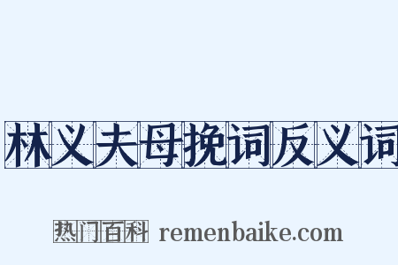 林义夫母挽词反义词是什么意思的图片